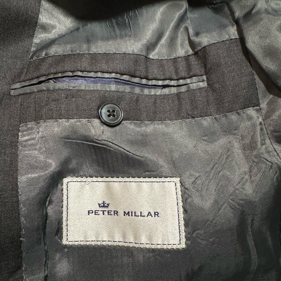 Peter Millar Wool Classic Fit Suit Blazer Jacket Size 46R - Picture 8 of 11